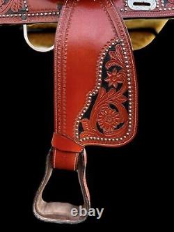 Western Pleasure Trail Saddle Horse Tooled Leather Used Tack Set 15 Sqhb
