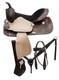 Western Pleasure Trail Saddle Set With Rough Out & Floral Tooling 16 New