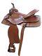 Western Reining Saddle Y Shape On Brown High Quality Leather Size 15 16