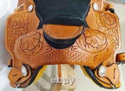 Western Roper Leather Horse Saddle Western Saddle, Premium Leather Saddle