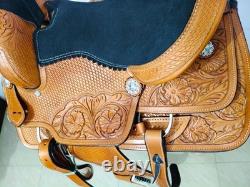 Western Roper Leather Horse Saddle Western Saddle, Premium Leather Saddle