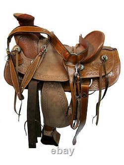 Western Roping Saddle 16 17 18 Ranch Wade Pleasure Horse Leather Used Tack Set