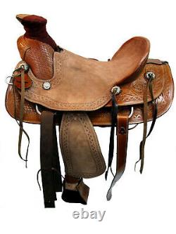 Western Roping Saddle 16 17 18 Ranch Wade Pleasure Horse Leather Used Tack Set