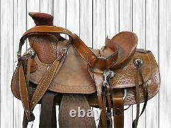 Western Roping Saddle 16 17 18 Ranch Wade Pleasure Horse Leather Used Tack Set