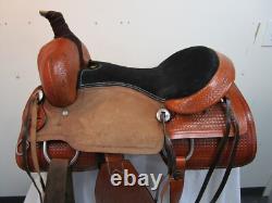 Western Roping Saddle 18 17 16 15 Roper Ranch Cowboy Used Tooled Leather Tack