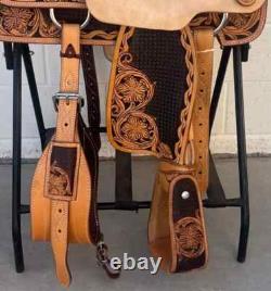 Western Roping saddle Ranch work horse saddle free ship size 14- 18 free ship