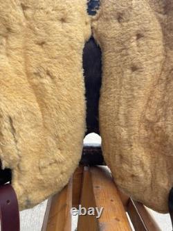 Western Saddle, 14? , Fully Tooled With Silver Accents And Suede Seat