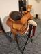 Western Saddle. 14, Very Lite. Leather Detail, Aluminum Stirrups, Suede Seat