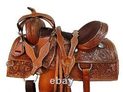 Western Saddle 15 16 17 18 Barrel Racing Pleasure Trail Used Leather Horse Tack