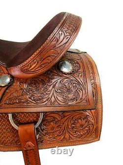 Western Saddle 15 16 17 18 Barrel Racing Pleasure Trail Used Leather Horse Tack