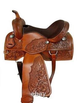 Western Saddle 15 16 17 18 Barrel Racing Pleasure Trail Used Leather Horse Tack