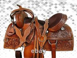 Western Saddle 15 16 17 18 Barrel Racing Pleasure Trail Used Leather Horse Tack