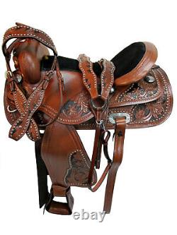 Western Saddle 15 16 17 18 Pleasure Horse Barrel Racing Cowboy Trail Used Tack