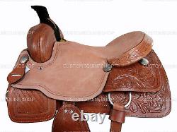 Western Saddle 15 16 17 18 Pleasure Trail Tooled Leather Used Barrel Tack Set