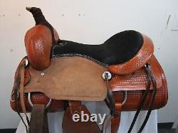 Western Saddle 15 16 17 18 Used Leather Roping Roper Ranch Pleasure Tack Set