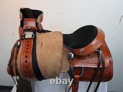 Western Saddle 15 16 17 18 Used Leather Roping Roper Ranch Pleasure Tack Set