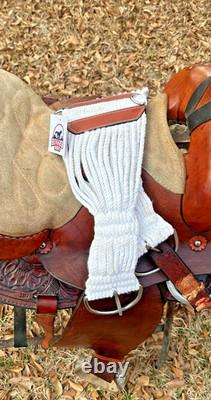 Western Saddle 15-Inch Seat Pleasure Trail Riding Horse Fancy Tooled Leather VGC