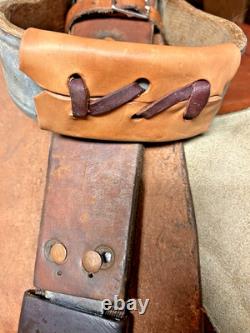 Western Saddle 15-Inch Seat Pleasure Trail Riding Horse Fancy Tooled Leather VGC