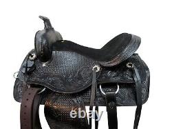 Western Saddle Arabian Horse Pleasure Floral Tooled Leather Trail 15 16 17 18