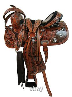 Western Saddle Barrel Racing Horse Pleasure 15 16 17 Trail Used Leather Tack Set