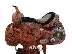 Western Saddle Barrel Racing Horse Pleasure 15 16 17 Trail Used Leather Tack Set