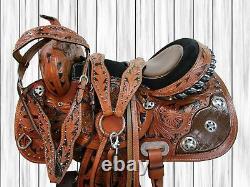 Western Saddle Barrel Racing Horse Pleasure 15 16 17 Trail Used Leather Tack Set