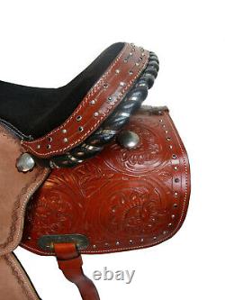 Western Saddle Barrel Racing Pleasure 15 16 17 18 Used Leather Horse Trail Tack