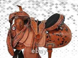 Western Saddle Barrel Racing Pleasure Trail Used Leather Horse Tack Set 15 16 17