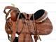 Western Saddle Barrel Racing Pleasure Used Trail Tooled Leather Tack 15 16 17 18