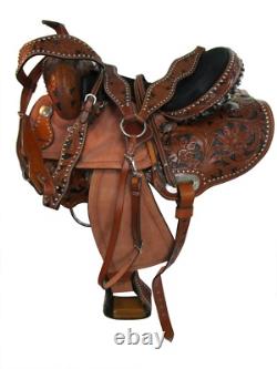 Western Saddle Barrel Racing Trail Pleasure Horse Leather Used Tack 15 16 17
