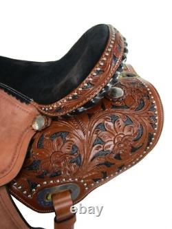 Western Saddle Barrel Racing Trail Pleasure Horse Leather Used Tack 15 16 17