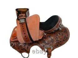 Western Saddle Barrel Racing Trail Pleasure Horse Leather Used Tack 15 16 17