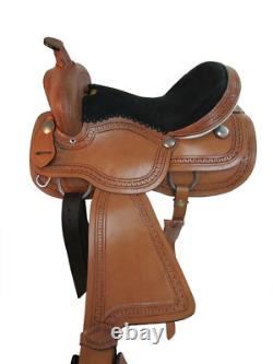 Western Saddle Barrel Racing Trail Pleasure Tooled Leather Used Tack 15 16 17 18