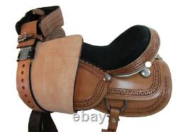 Western Saddle Barrel Racing Trail Pleasure Tooled Leather Used Tack 15 16 17 18