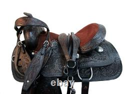 Western Saddle Barrel Show Pleasure Horse Trail Used Leather Tack 15 16 17 18