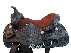 Western Saddle Barrel Show Pleasure Horse Trail Used Leather Tack 15 16 17 18