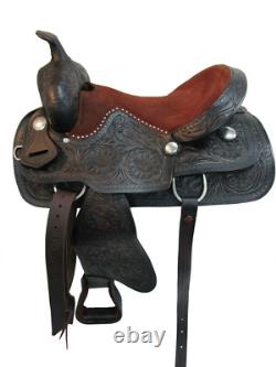 Western Saddle Barrel Show Pleasure Horse Trail Used Leather Tack 15 16 17 18