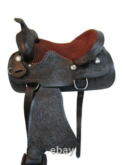 Western Saddle Barrel Show Pleasure Horse Trail Used Leather Tack 15 16 17 18