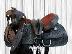 Western Saddle Barrel Show Pleasure Horse Trail Used Leather Tack 15 16 17 18