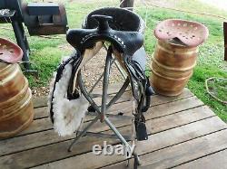 Western Saddle, Black Parade or Show with Matching Bridle
