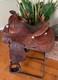Western Saddle Champion Turf Equitation 15.5 Hand Tooled & Saddle Bag Excellent