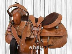 Western Saddle Cowboy Barrel Racing Used Pleasure Horse Leather Tack 15 16 17 18