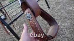 Western Saddle Hand Tooled Gorgeous Color Works Well Great Ride