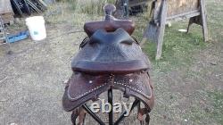 Western Saddle Hand Tooled Vintage Circle Y (Broken Tree Circle Y Can Repair)