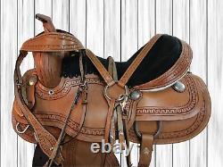Western Saddle Horse Barrel Racing Pleasure Trail Used Leather Tack 15 16 17 18