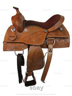 Western Saddle Horse Barrel Racing Pleasure Used Leather Tack Set 15 16 17 18