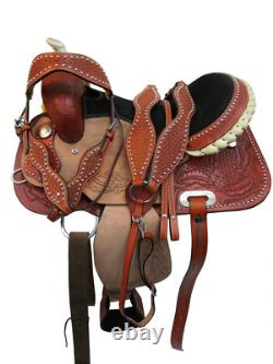 Western Saddle Horse Pleasure Barrel Racing Trail Leather Used Tack Set 15 16 17