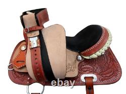 Western Saddle Horse Pleasure Barrel Racing Trail Leather Used Tack Set 15 16 17