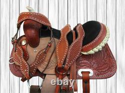 Western Saddle Horse Pleasure Barrel Racing Trail Leather Used Tack Set 15 16 17