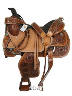 Western Saddle Horse Trail Barrel Racing Pleasure Tooled Leather 15 16 17 18